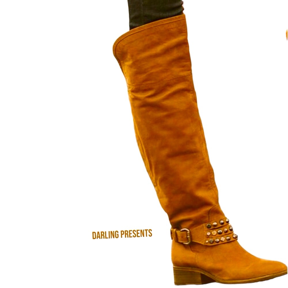 Steven By Steve Madden Smokey Knee High Boots Women Color Cognac Size 6